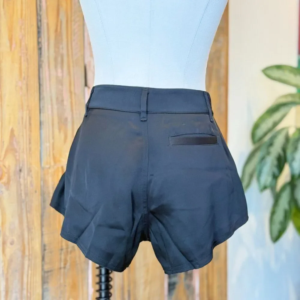 NWT RtA Flared Shorts in Black Sz 2